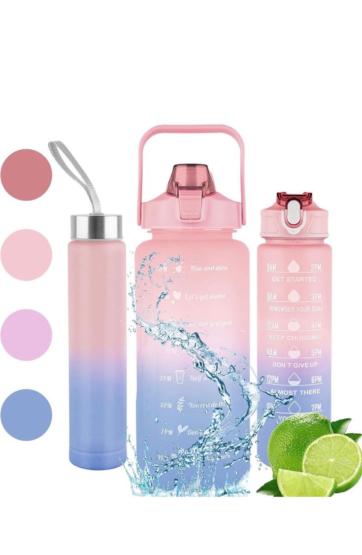 Motivational Water Bottle Set (Set of 3)